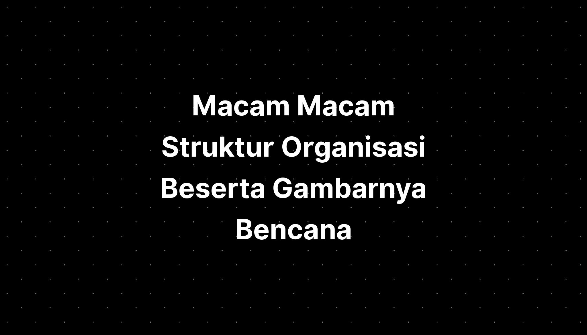 Macam Macam Struktur Organisasi Beserta Gambarnya Bencana - IMAGESEE